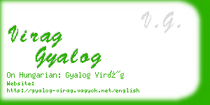 virag gyalog business card